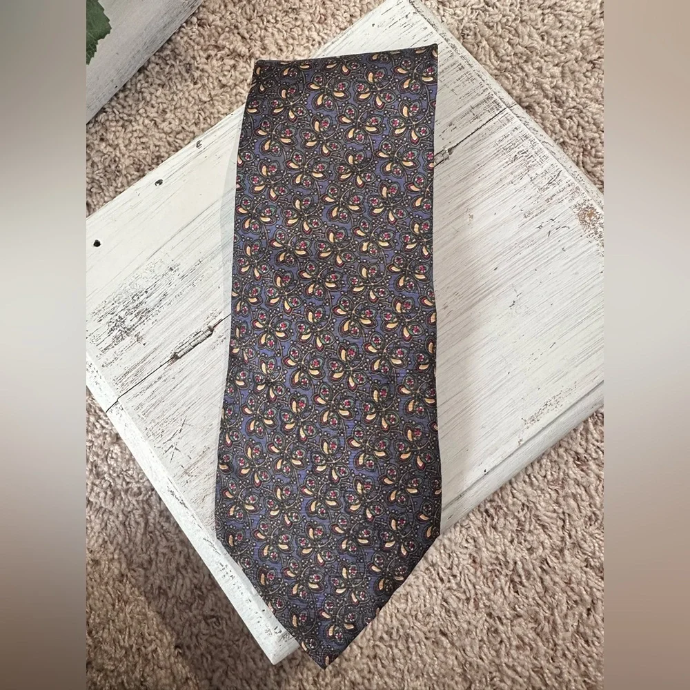 Dior Black and Gold Paisley Tie